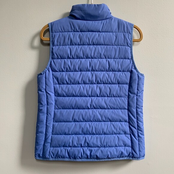 J. Crew Puffer Vest Women's Size Small Full Zip Mock Neck Periwinkle Blue Preppy - Picture 4 of 9